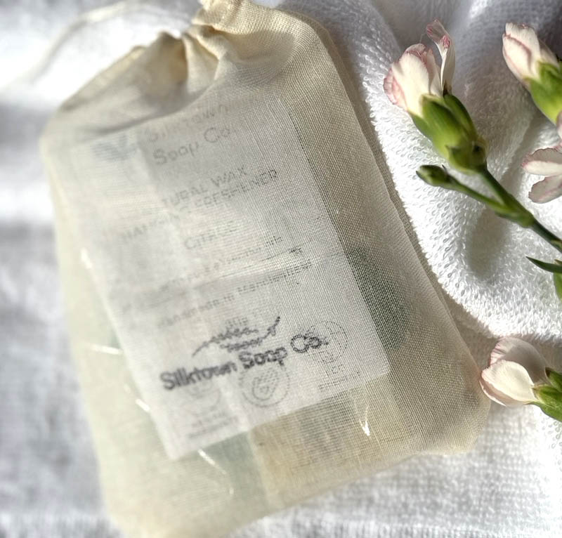 Citrus infused natural wax freshener in bag