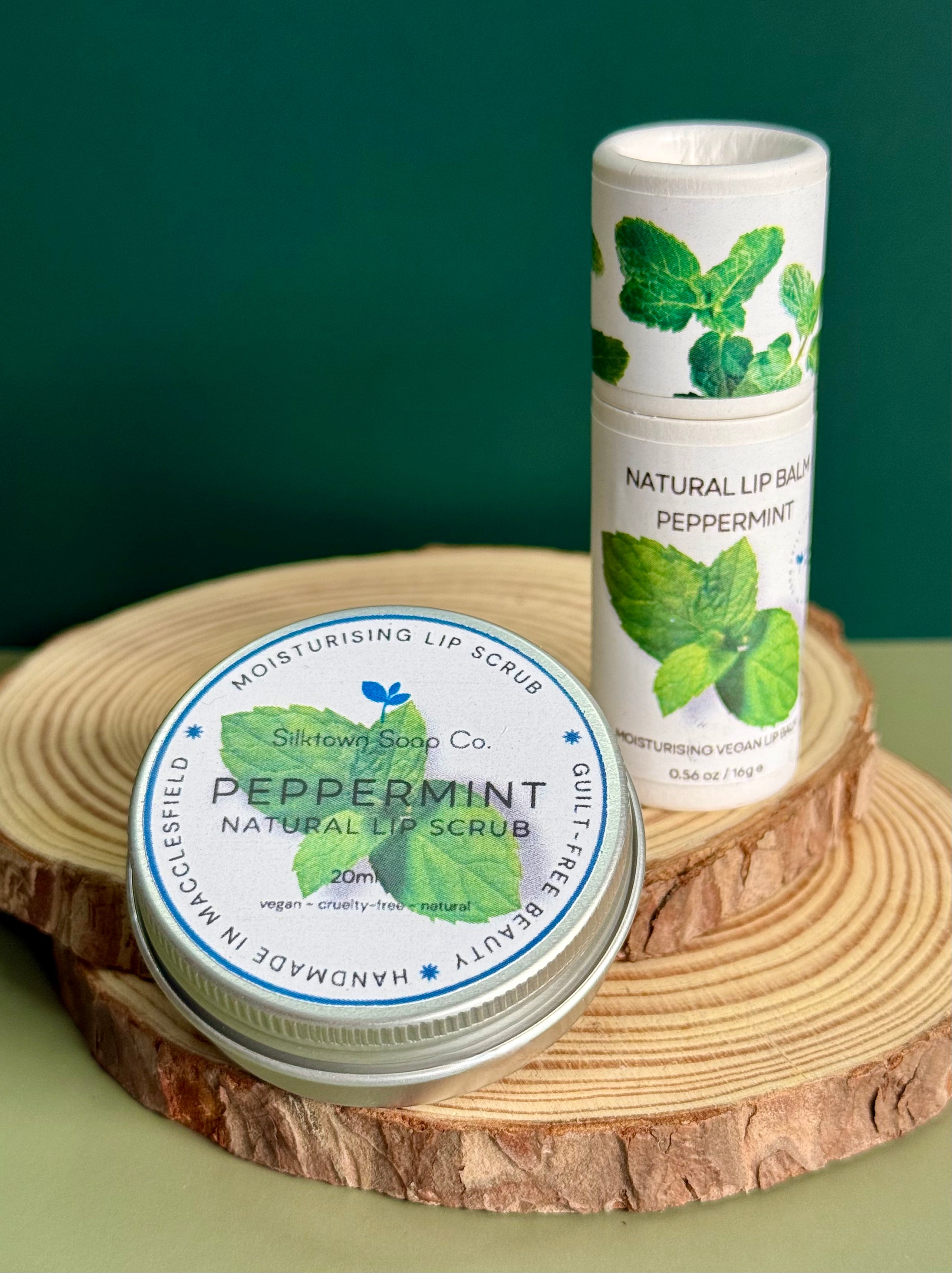 Peppermint natural lip care duo