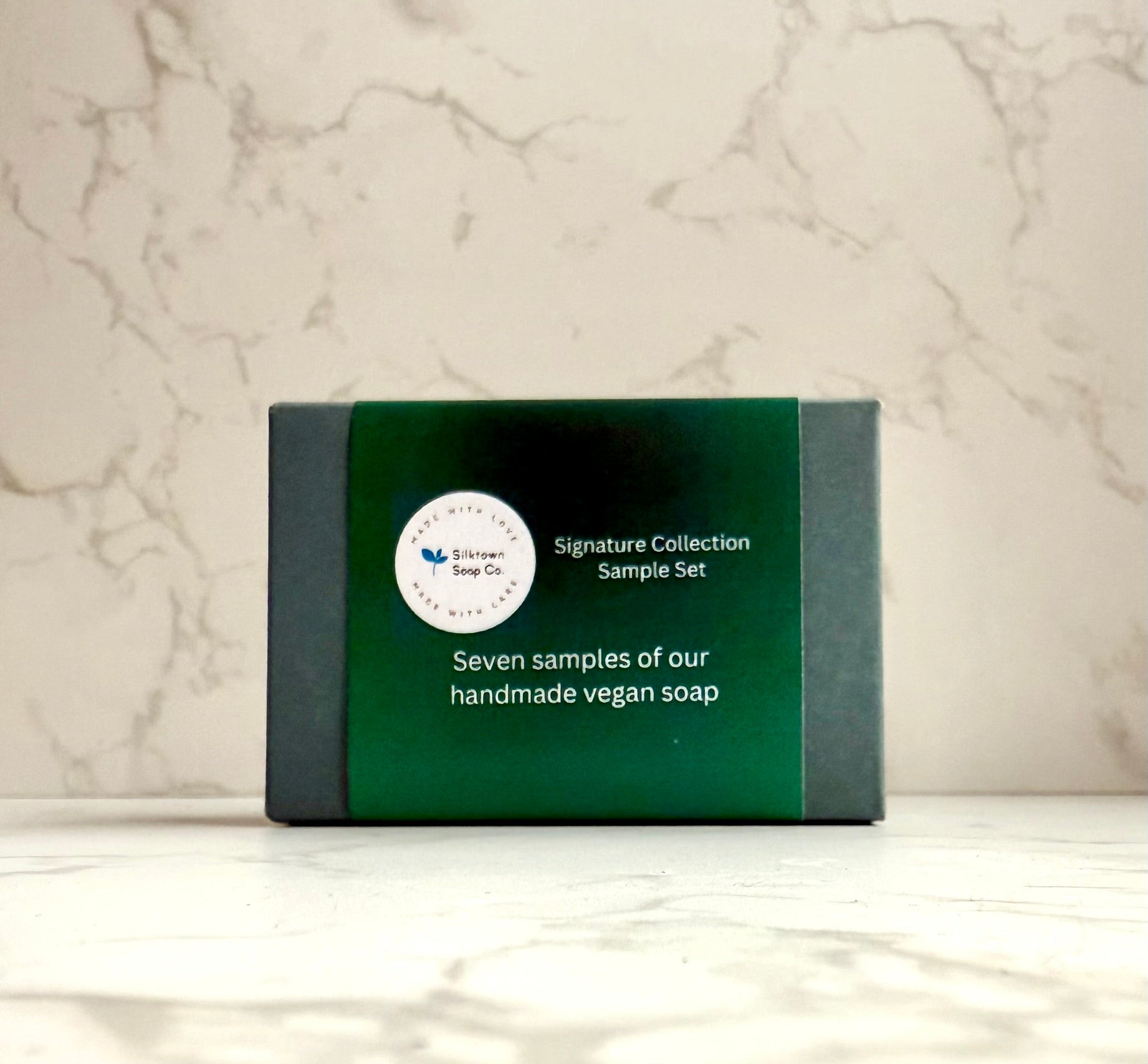 natural soap in a green box