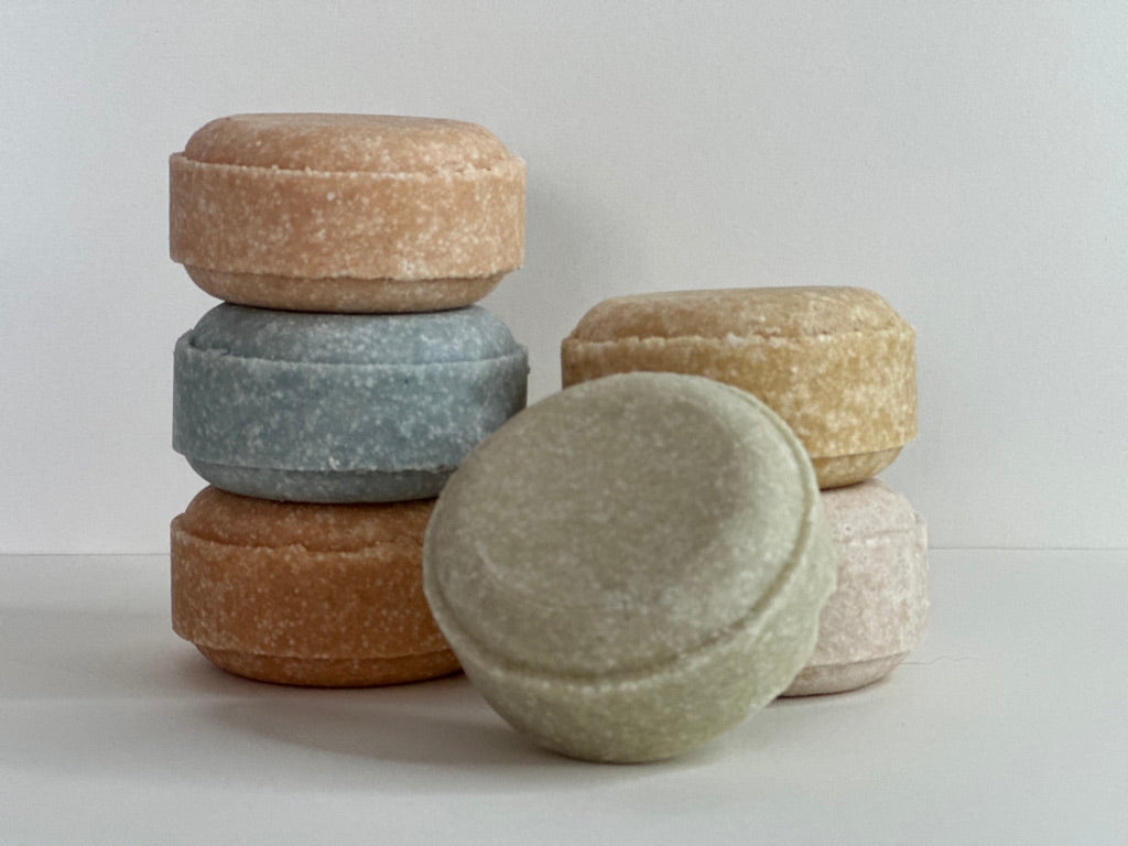 Selection of solid shampoo bars