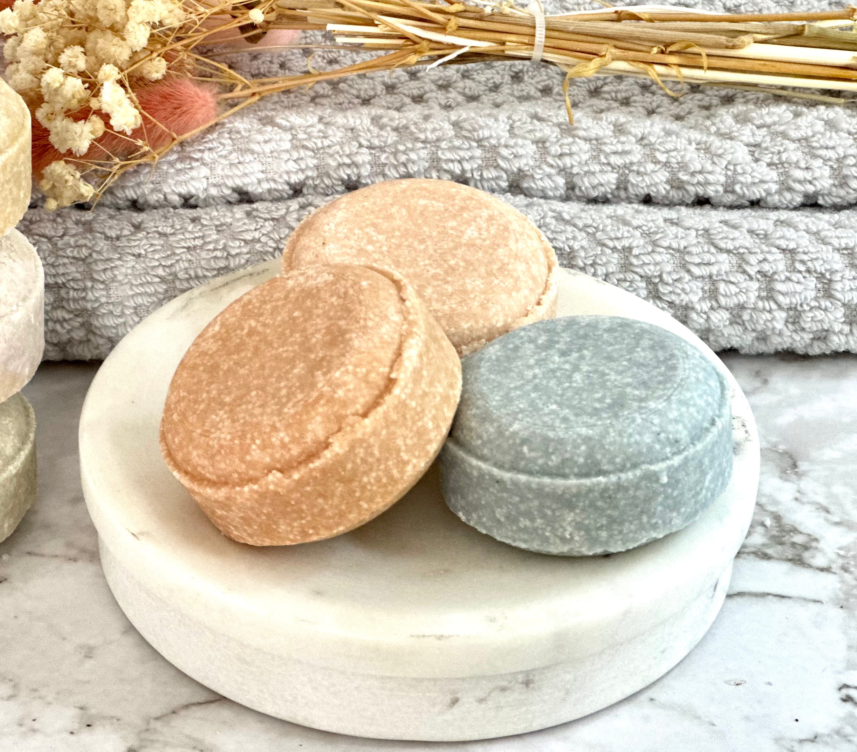 Selection of solid shampoo bars