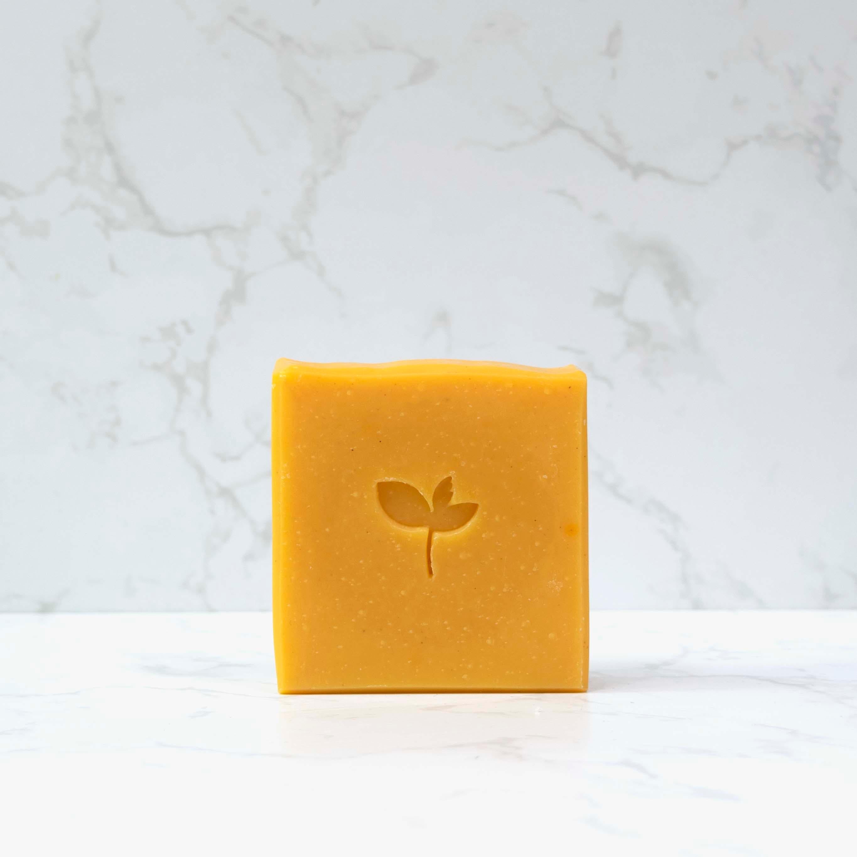 Sunbeam Natural soap bar with a marble background
