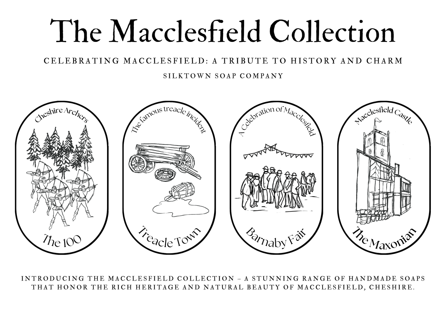 The Macclesfield Collection of natural soap Historic Connection box label
