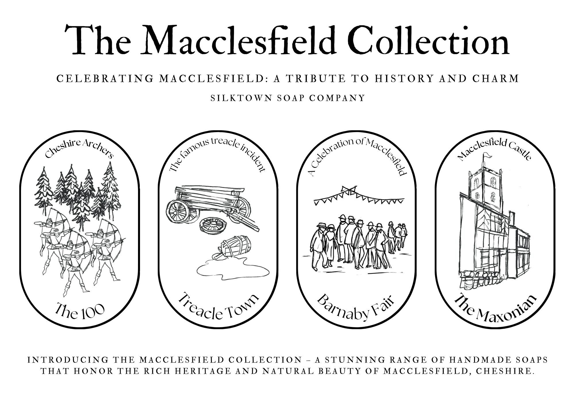 The Macclesfield Collection of natural soap Historic Connection box label