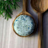 Barefoot in the Park Natural Skincare Bath Bomb with wooden spoons and foliage