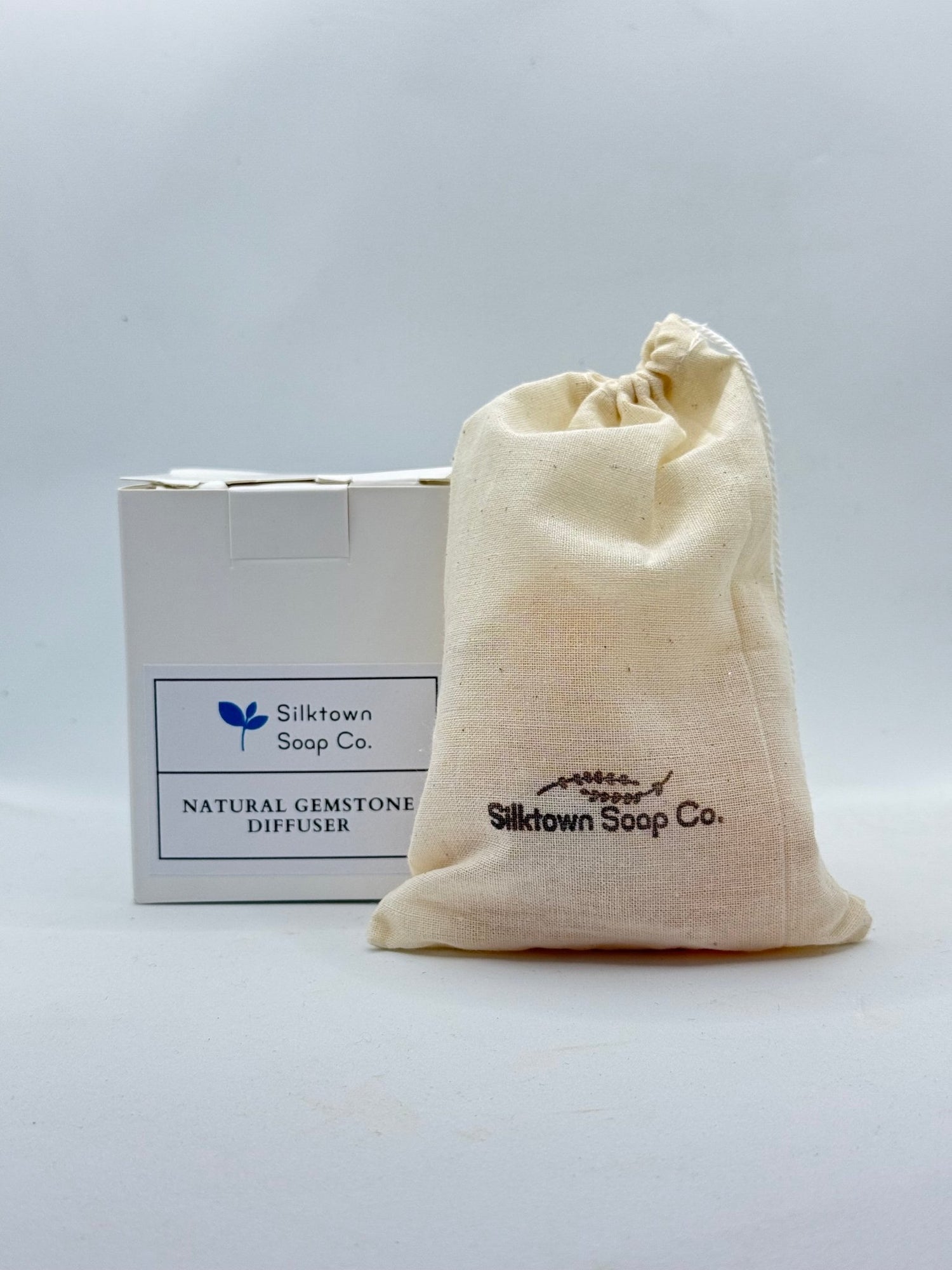 Natural Gemstone Diffuser - Red Jasper & Obsidian - Silktown Soap Company