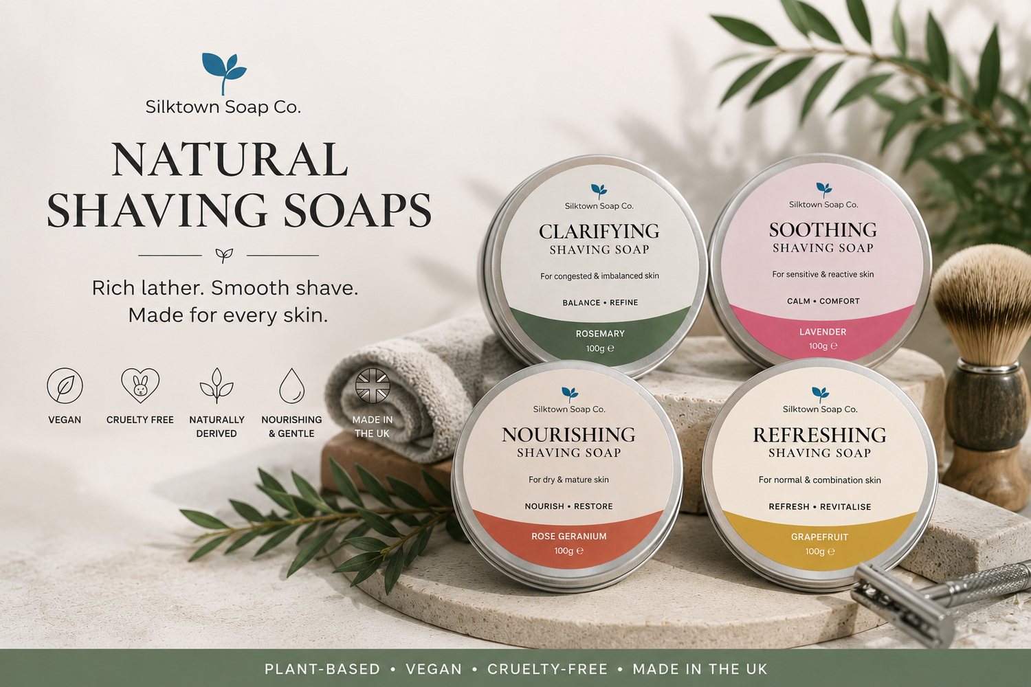 Restocked and Better Than Ever: Discover Our Improved Natural Shaving Soaps