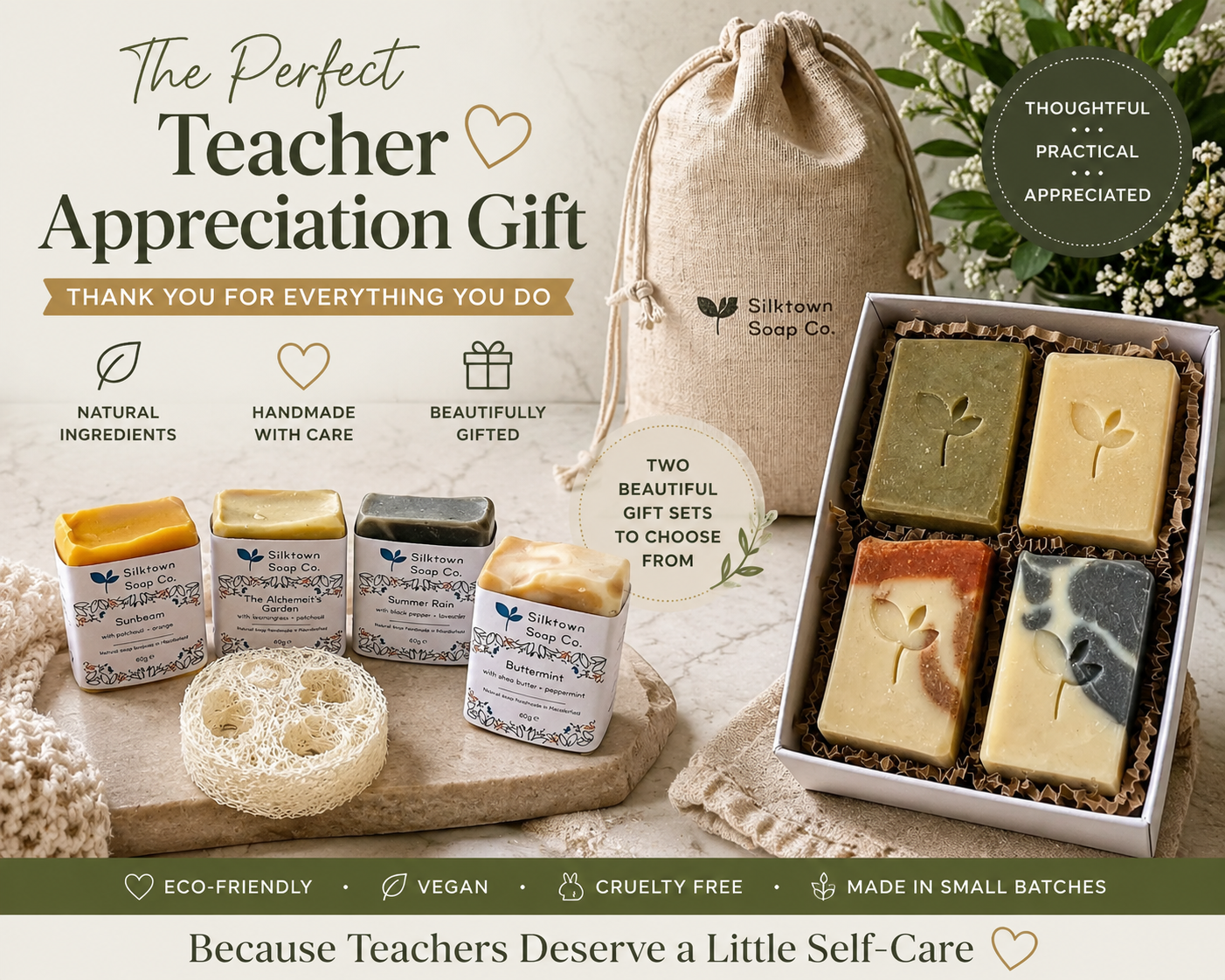 soap gift sets for teacher appreciation end of year gifts