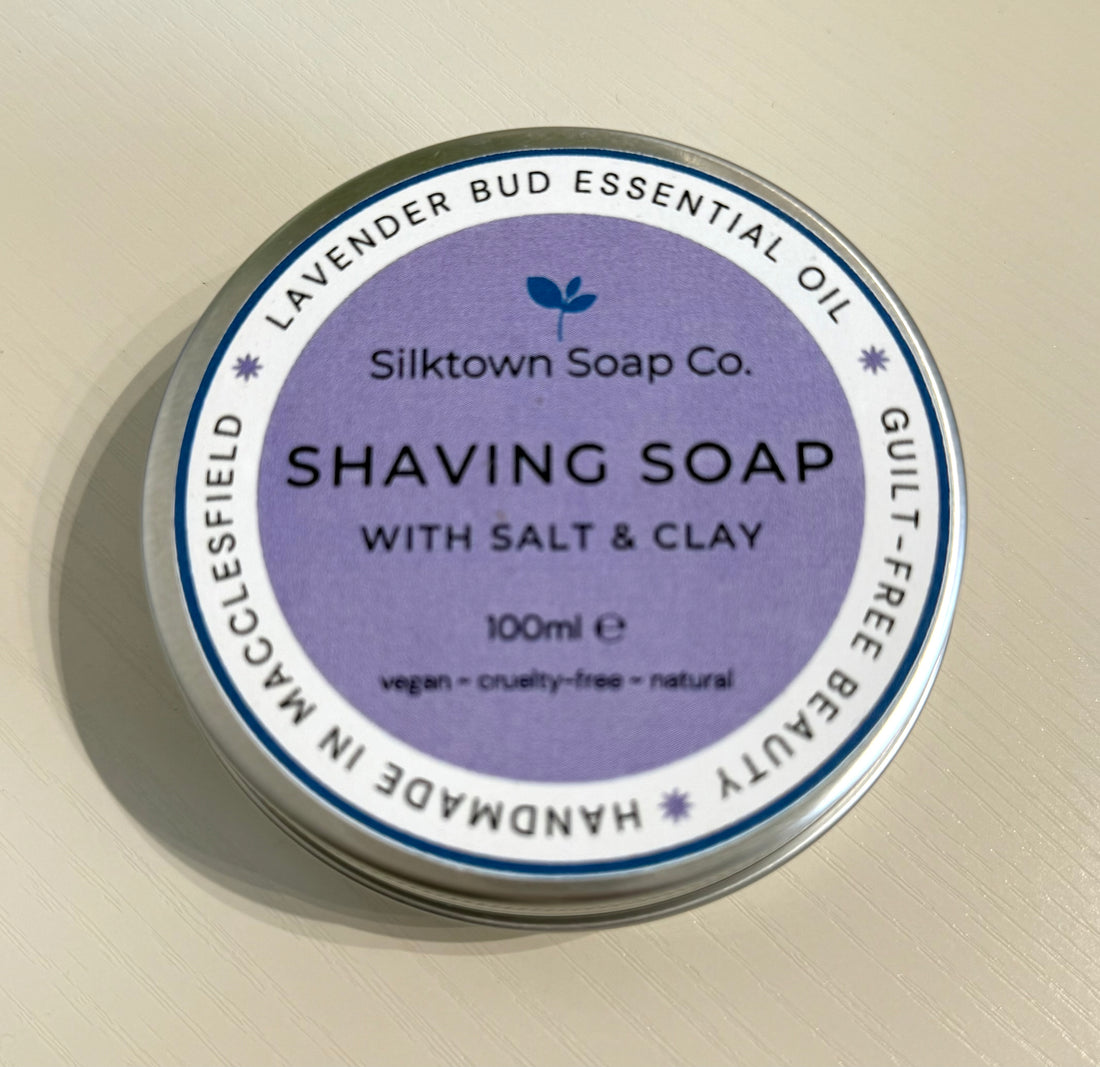 Lavender Bud Essential Oil Shaving Soap with Salt and Clay