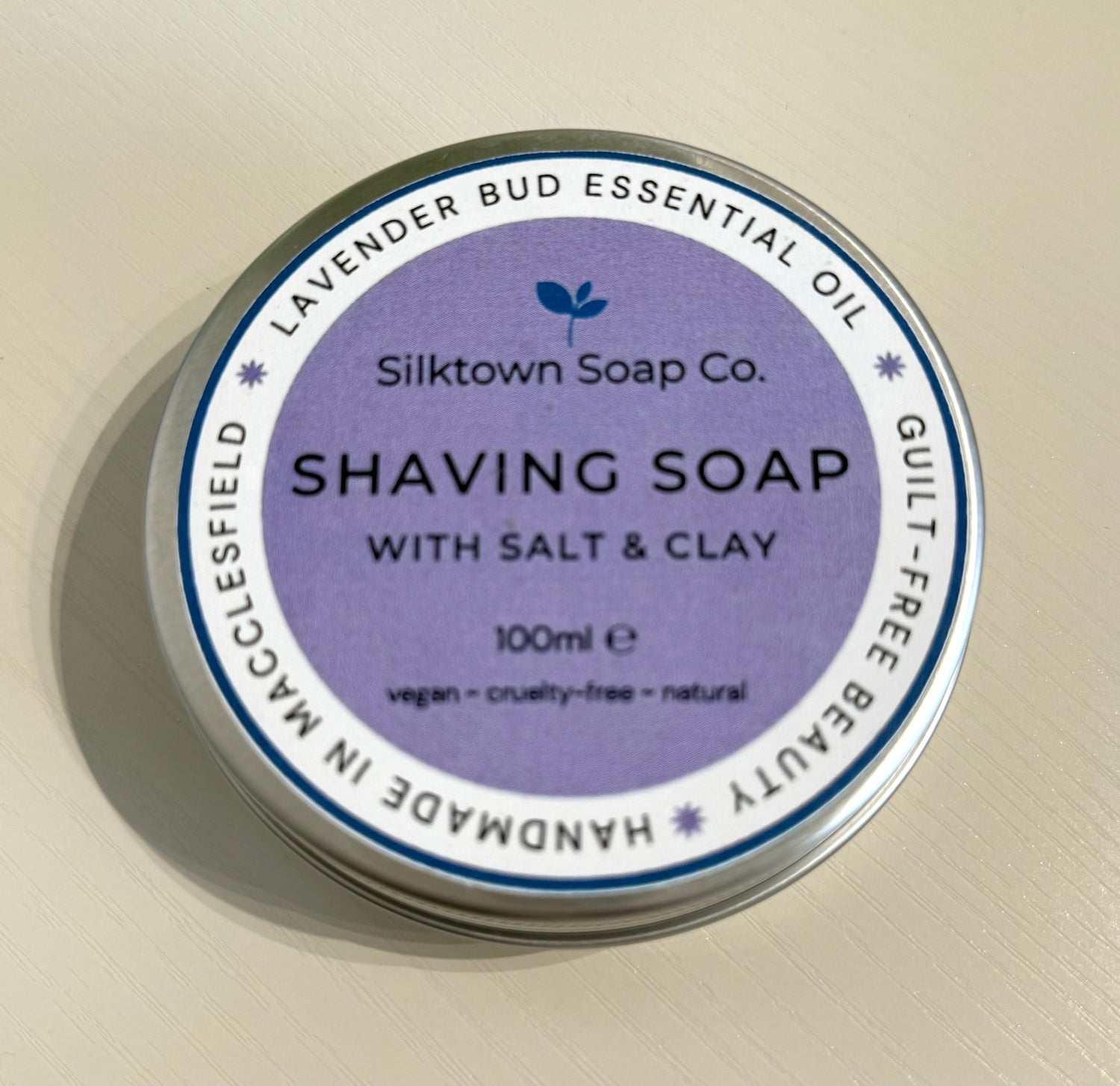 Lavender Bud Essential Oil Shaving Soap with Salt and Clay