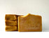 Four bars of natural soap from Silktown Soap Co. on a white background