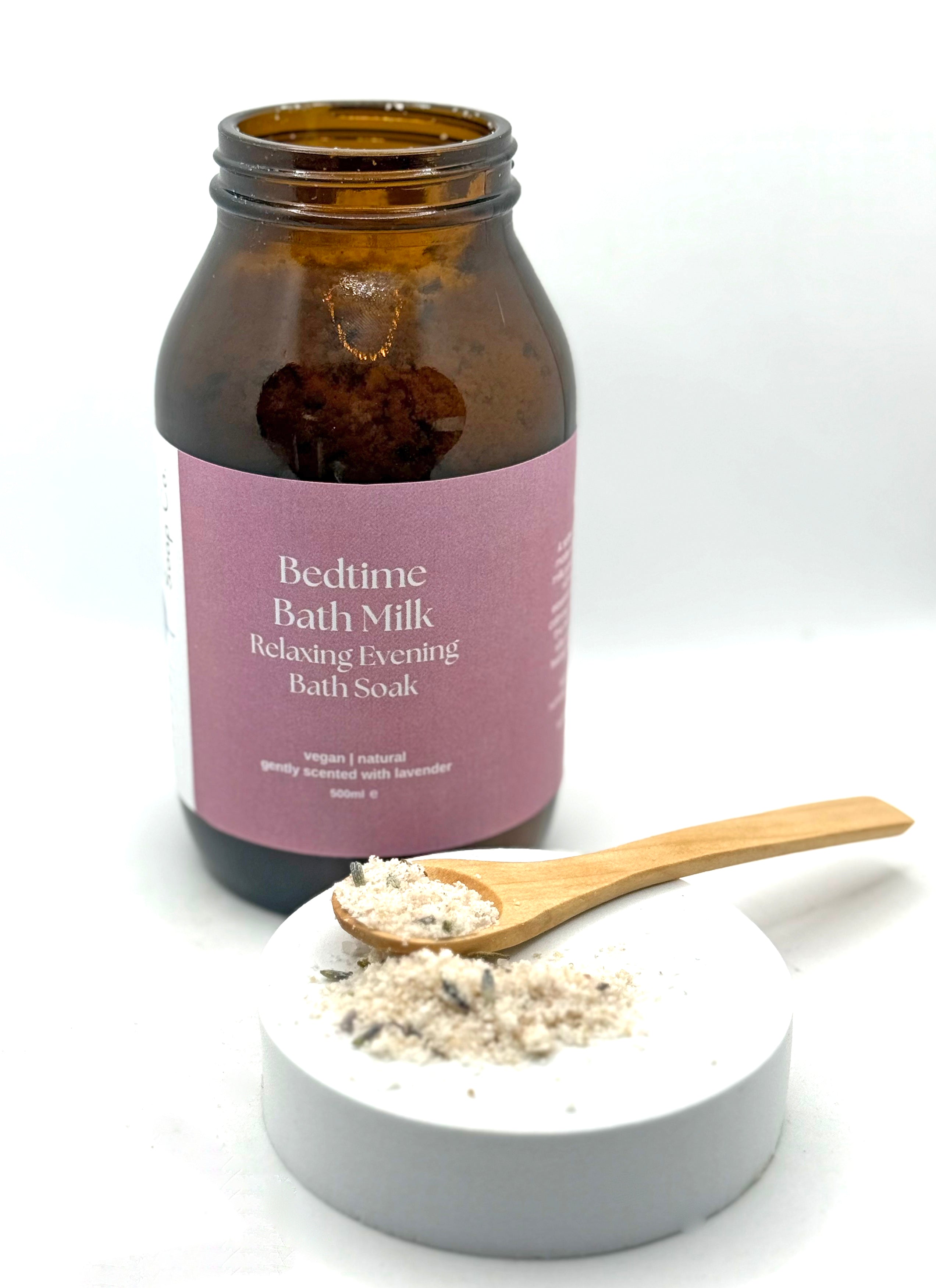 Brown glass jar labeled &