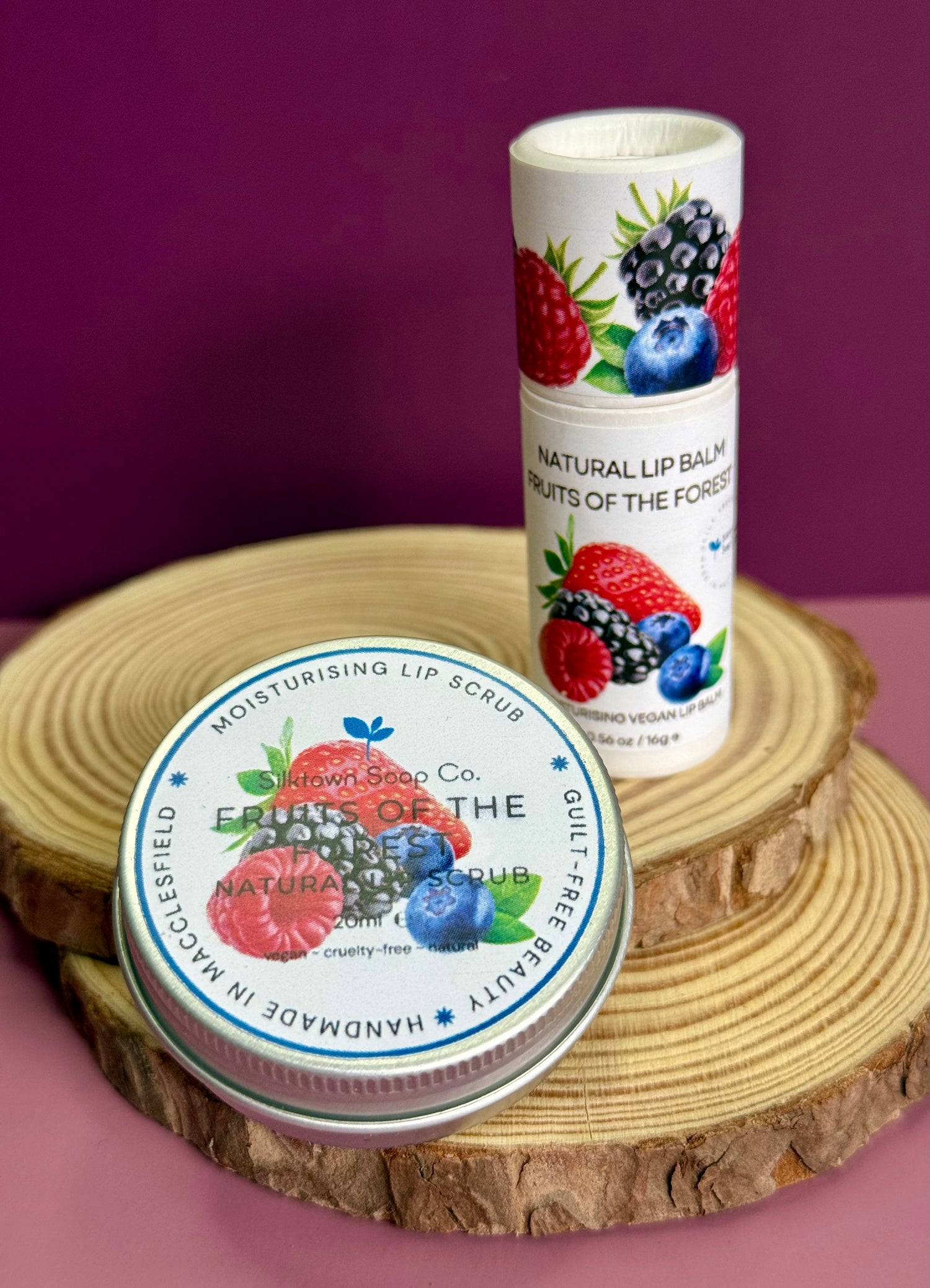 Natural Lip Care - Lip Balm &amp; Scrub Duo