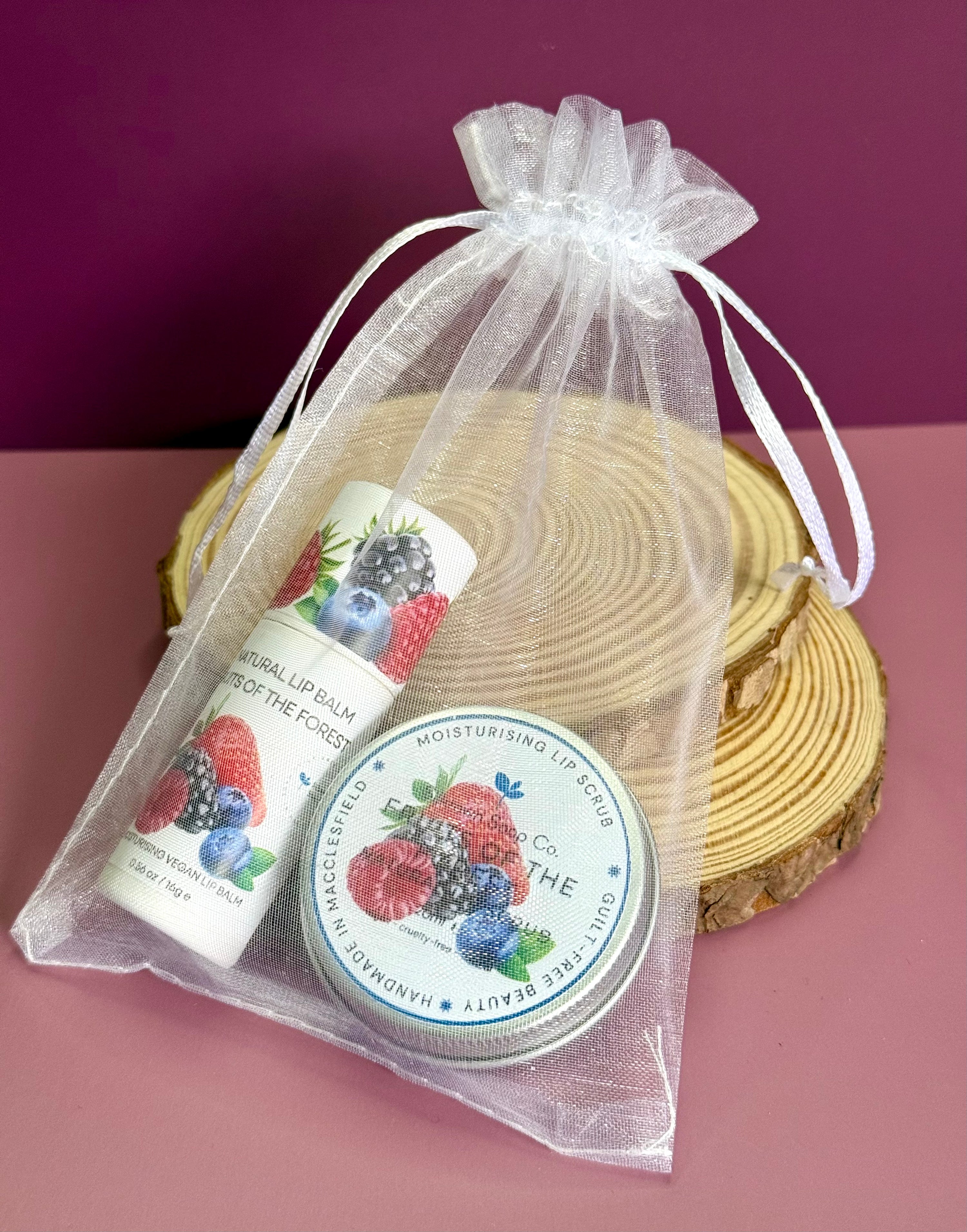 Fruits of the Forest natural lip care duo in a bag