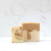 Large and small buttermint handmade soap bars