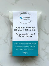 Peppermint and Eucalyptus Aromatherapy Shower Steamer packaged 