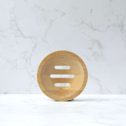 Round natural Bamboo Soap Dish – Eco-Friendly Bathroom Accessories