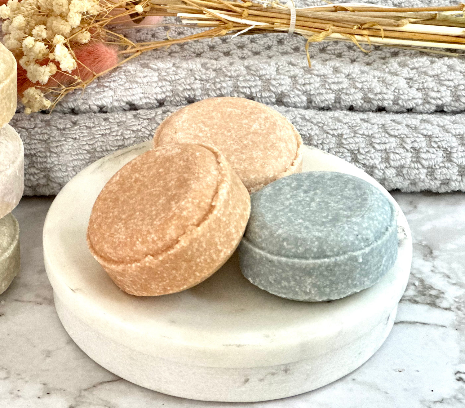 Selection of solid shampoo bars