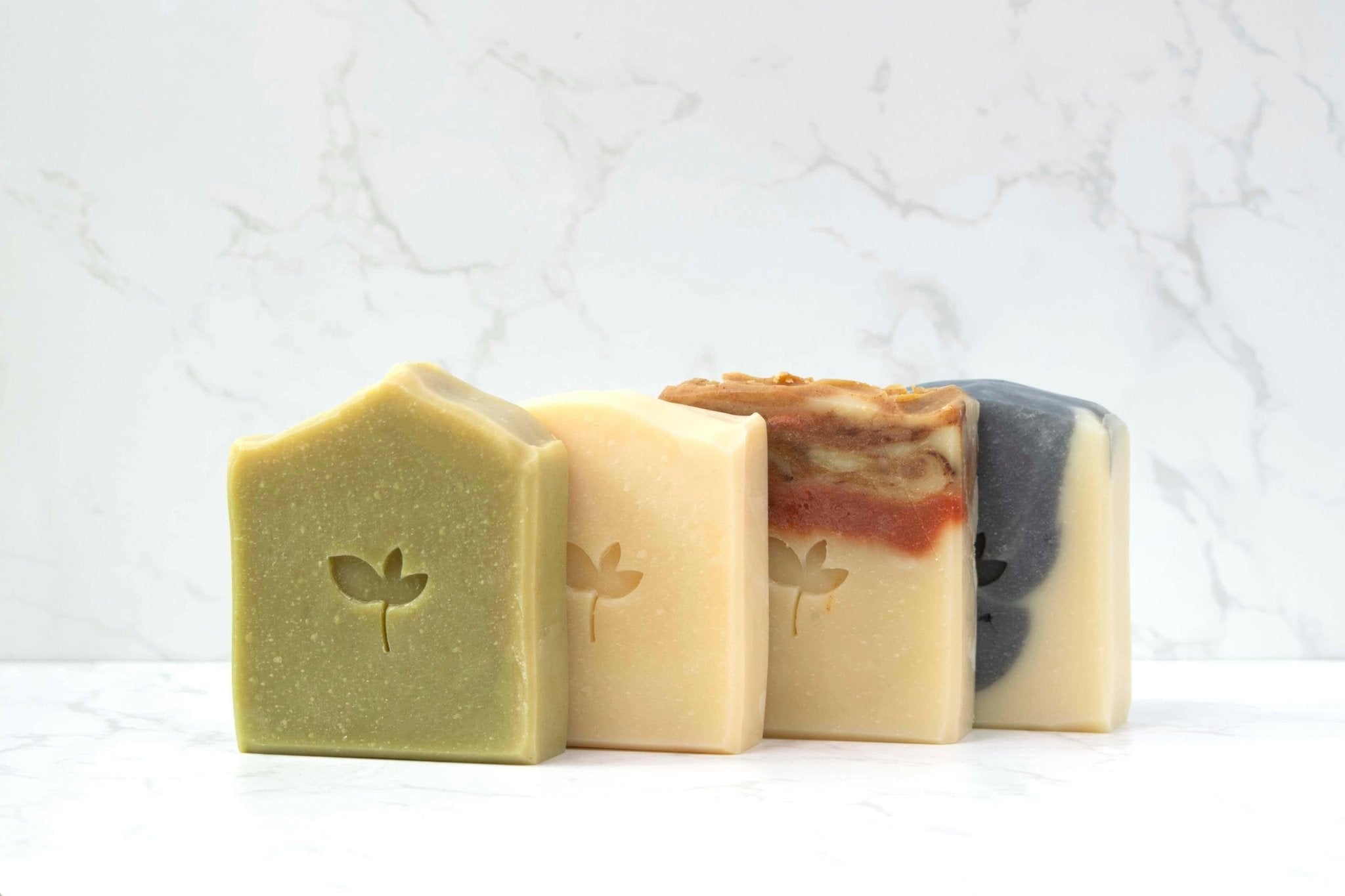 Sun and Moon Collection of soap bars in a row