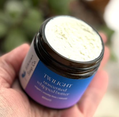 Twilight whipped Butter 60ml amber jar close up