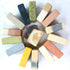 Selection of handmade natural soaps from Silktown Soap Company in a circle