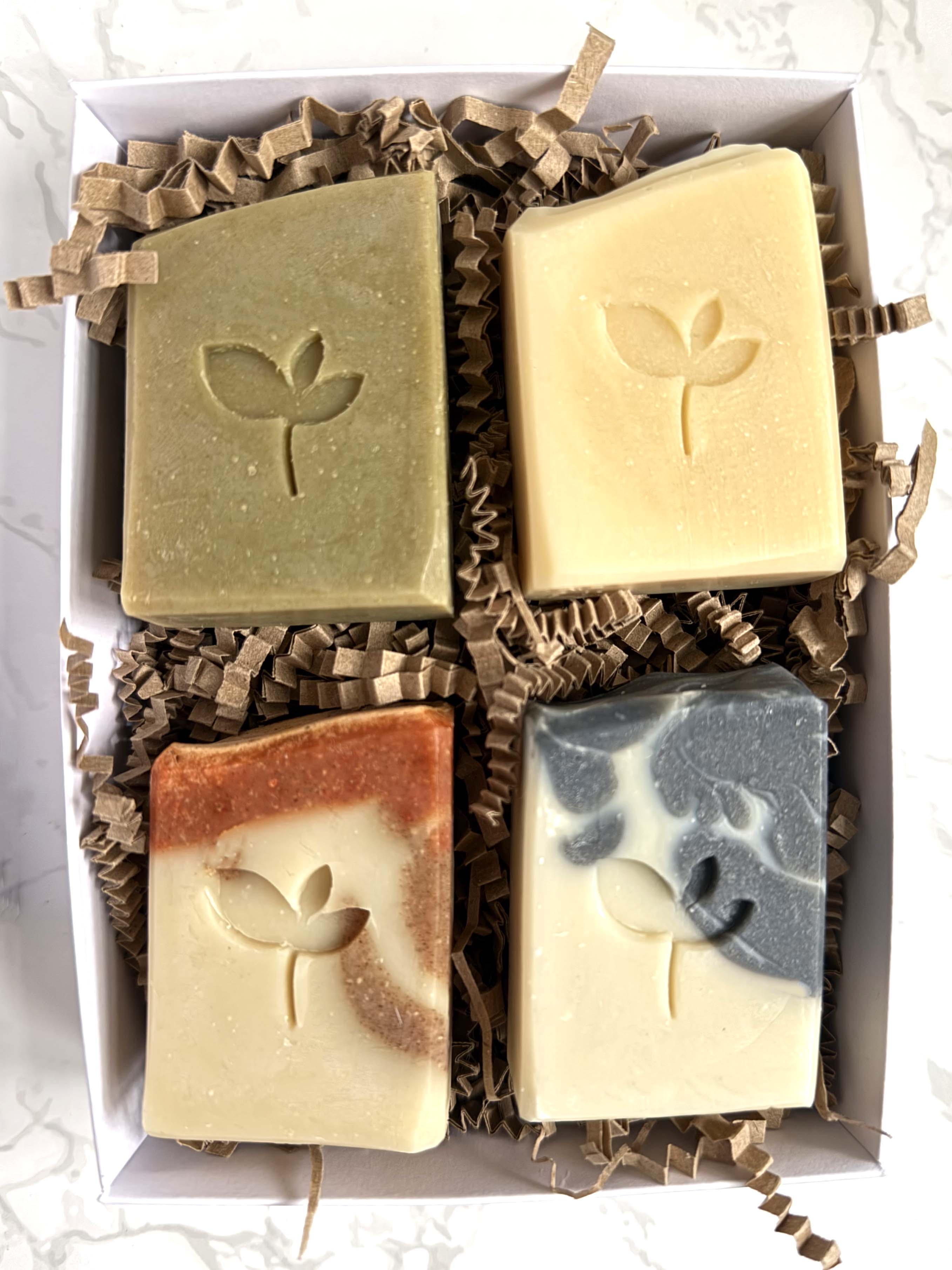 the contents of our Natural Soap Gift Set - The Sun and Moon