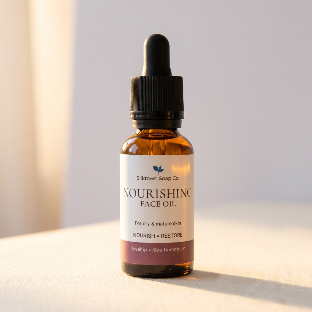 nourishing face oil close up 
