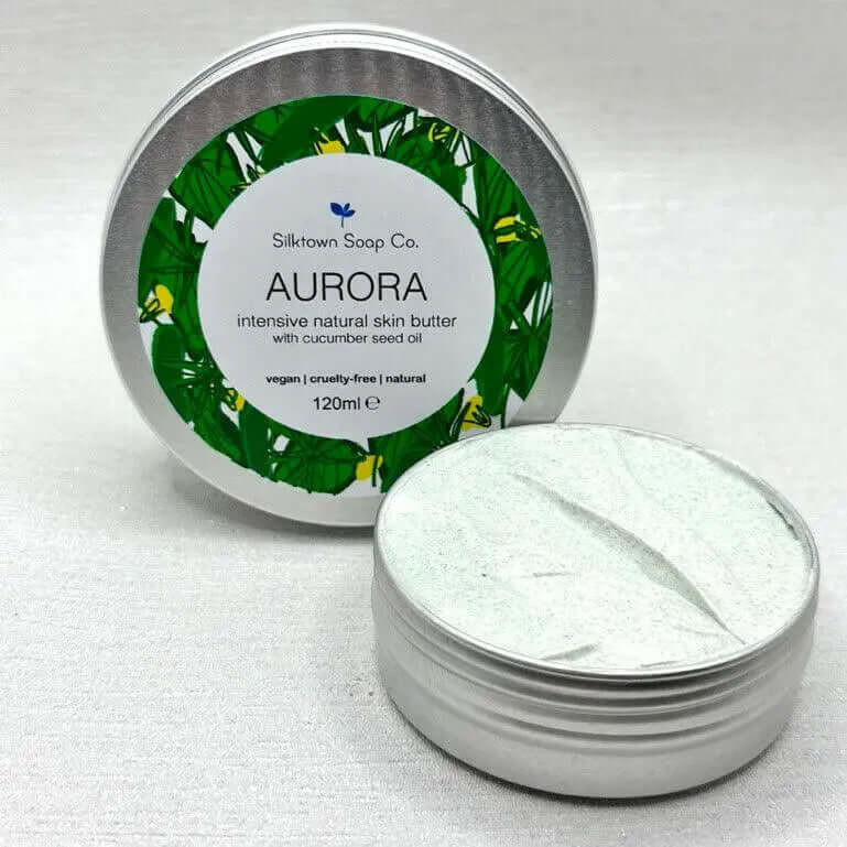 intensive skin repair butter containing peppermint and cucumber seed oils silktown soap company